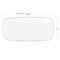 Smarty Had A Party 106 x 5 White w Silver Rim Flat Raised Edge Rectangular Disposable Plastic Plates, 120PK 9311WHS-CASE - alternate 2